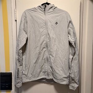 Superdry Men’s Light Gray Hooded Windbreaker